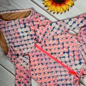 Long sleeve girls floral one piece